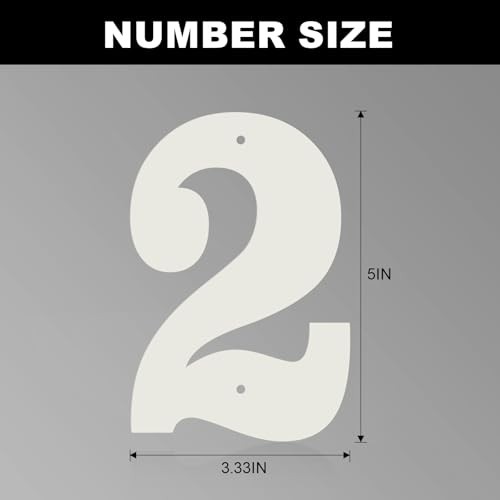 3" 4" 5" 6" 8" 10" White House Numbers, Modern Metal Address 5 Inch White 2 gallery