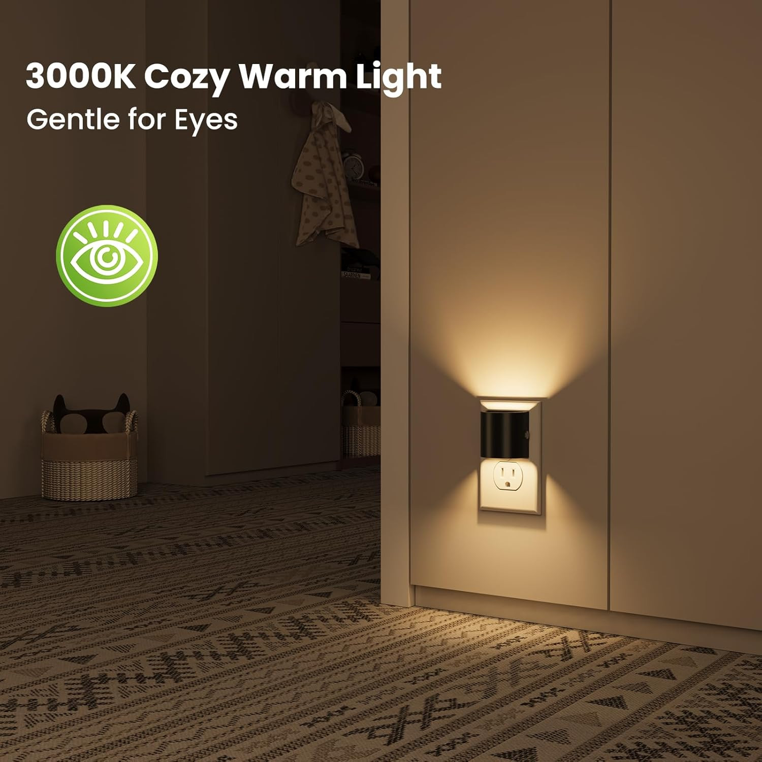 Night Lights Plug into Wall, LED Night Light 2 Pack, Soft Glow Night Lights with gallery
