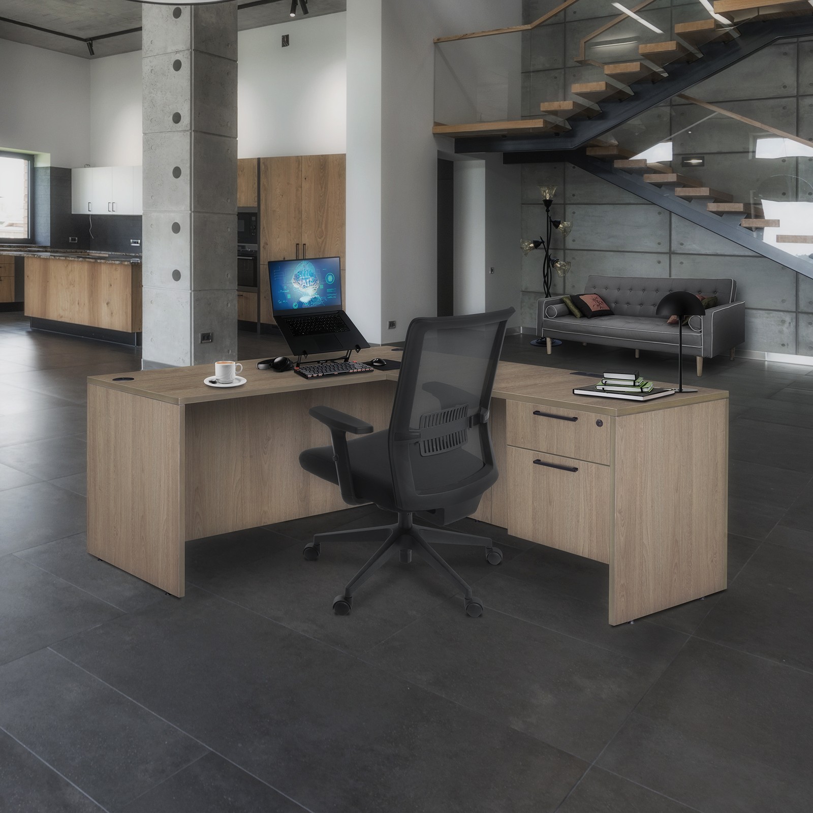 Romig Legacy 60 x 77 in. Executive L Desk Shell gallery