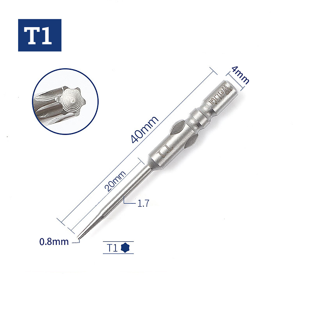 Solid Torx Spanner T1-T15 Round Shank 4mm Magnetic Torx Screwdriver Bits S2 Bit gallery