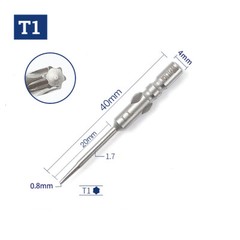 Solid Torx Spanner T1-T15 Round Shank 4mm Magnetic Torx Screwdriver Bits S2 Bit