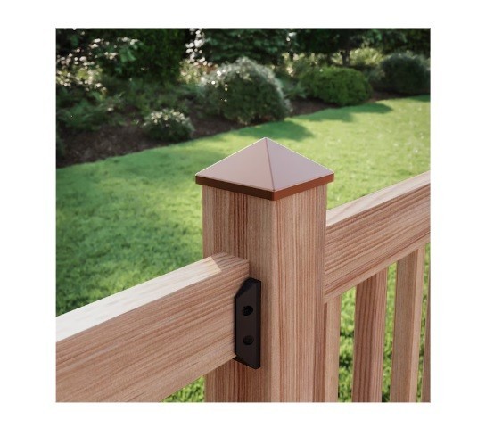 Deckorators 4-in x 4-in Copper Plastic Deck Post Cap gallery