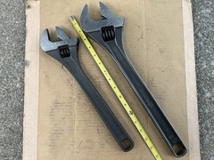 🇺🇸Lot Of 2 Wright Tool Adjustable Wrenches 9AB15 & 9AB18 Black Industrial🇺🇸