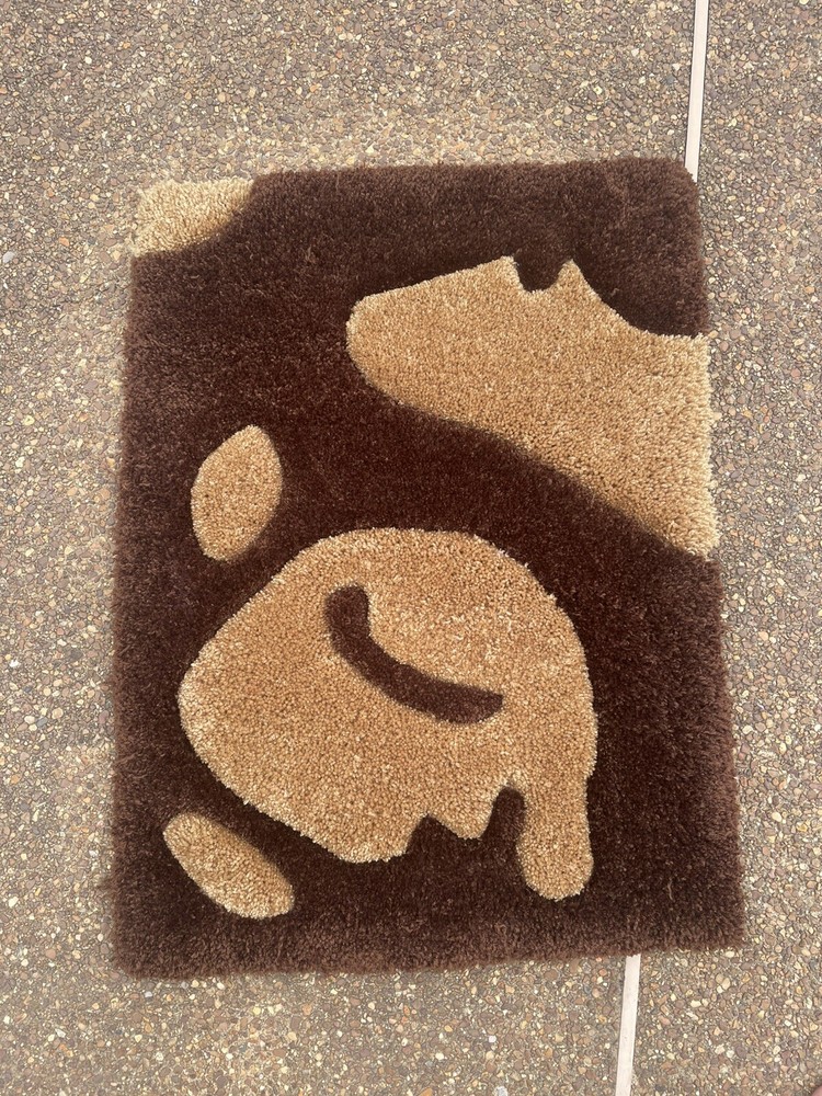 BAPE Bathing Ape Custom Hand Made Tufted Rug Thick High Pile Carpet Area 3x2’