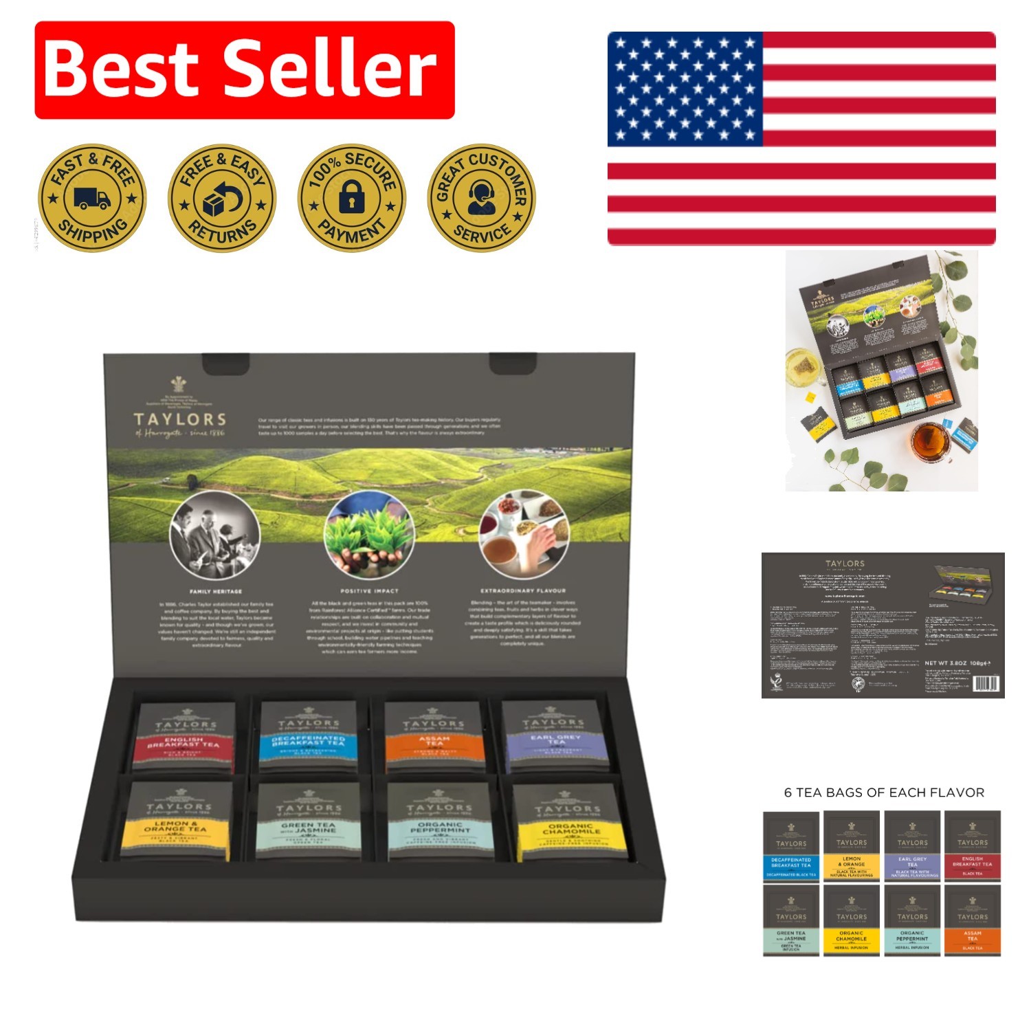 Explore 48 Assorted Teas Box - Perfect for Home or Office Enjoyment gallery