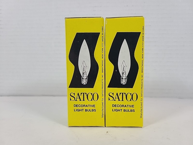 2-pack Satco Decorative Light Bulbs S3819 Amber 60 Watts Torpedo Small Base gallery