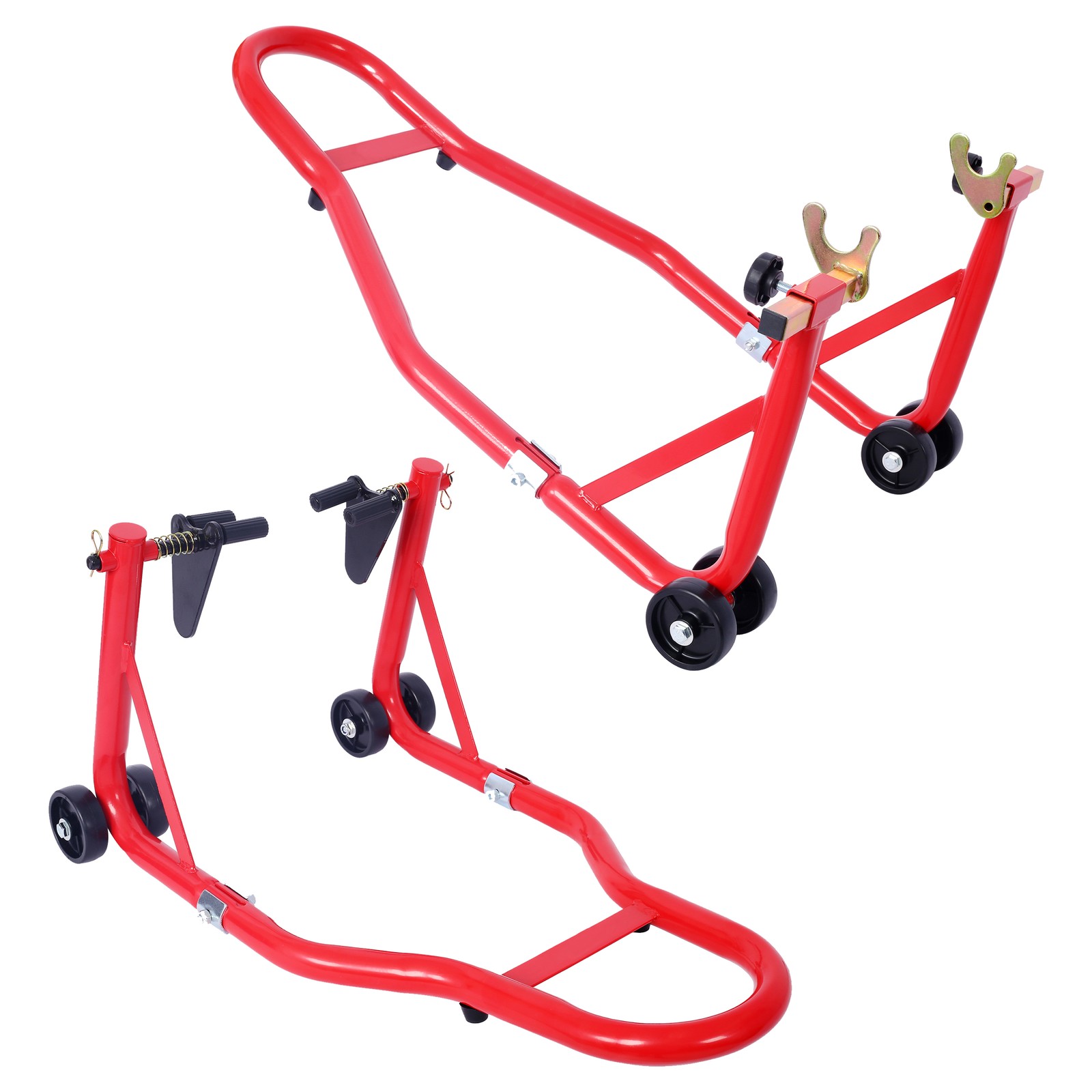 900lbs Motorcycle Front Rear Combo Stand Lift Swingarm Paddock Stand Set gallery