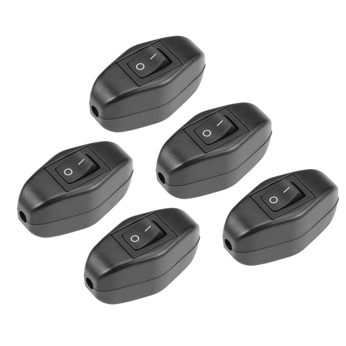 5Pcs Inline Cord Switch AC 250V 6A SPST On-Off Rocker Switch for Lamp Light HOT gallery
