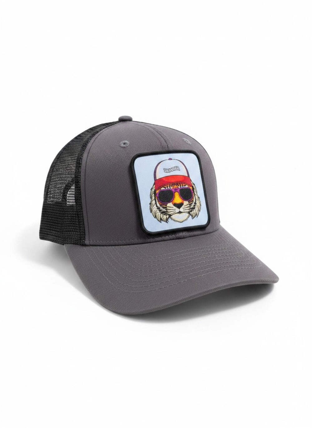 Tiger Embroidered Mens Trucker Snapback Hat - Adjustable Cap gallery