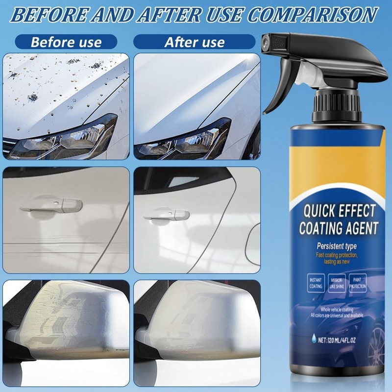 Quick Effect Car Coating Spray 2 Pack, Waterless Wash Polish, Paint Protection gallery