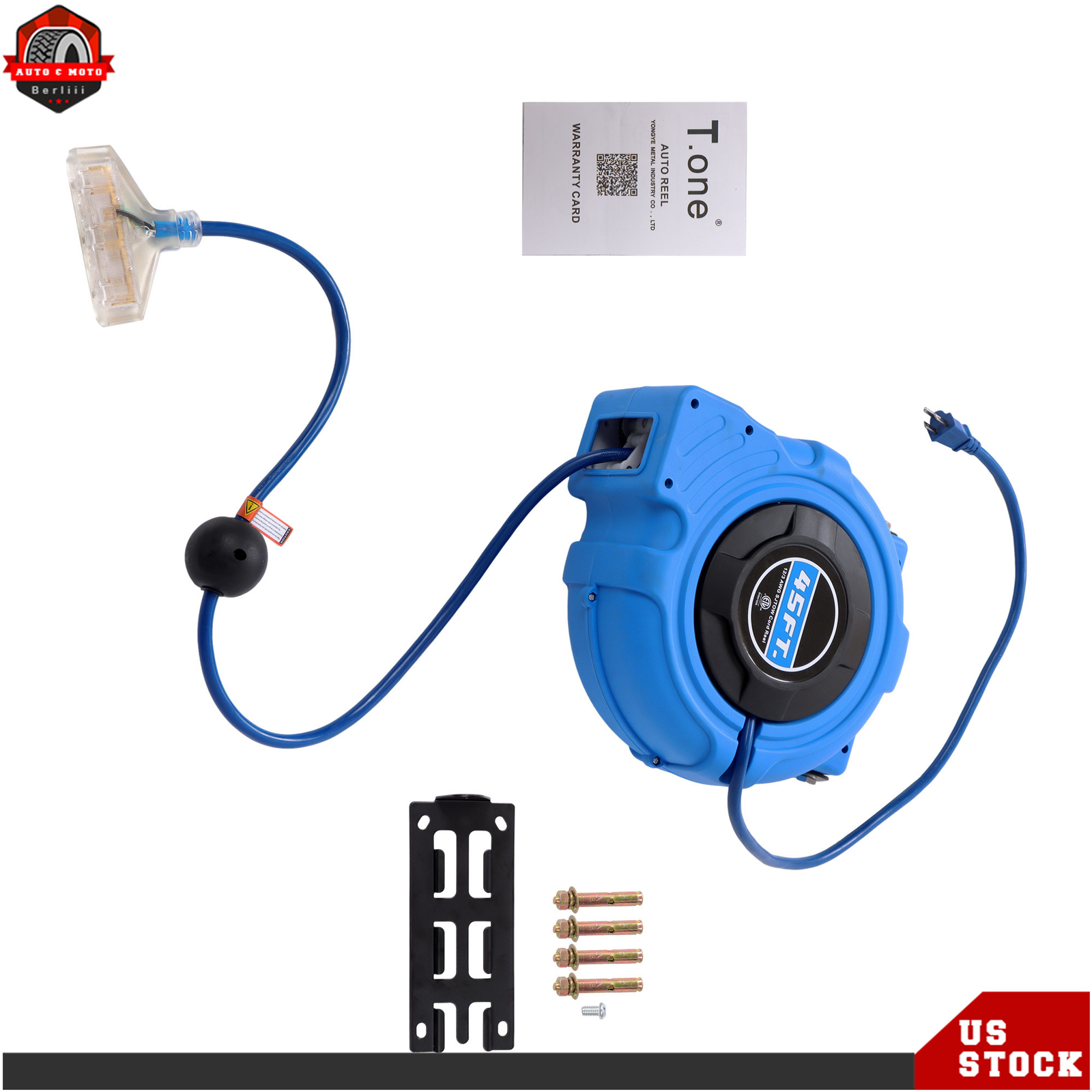 Retractable Extension Cord Reel 45 Ft Heavy Duty Power Cord 12 AWG/3C SJTOW gallery