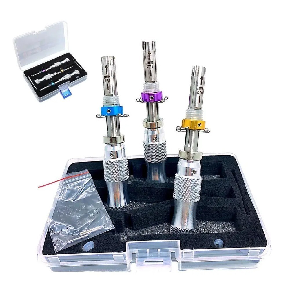 3PC 7 Pin Advanced Tubular Lock Tool Set For Padlock Hook Tool Seal Pick Puller- gallery