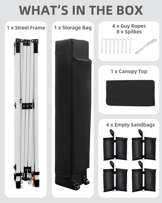 10X10 Pop up Canopy with One Button Push Setup - Heavy Duty Outdoor Canopy Tent gallery