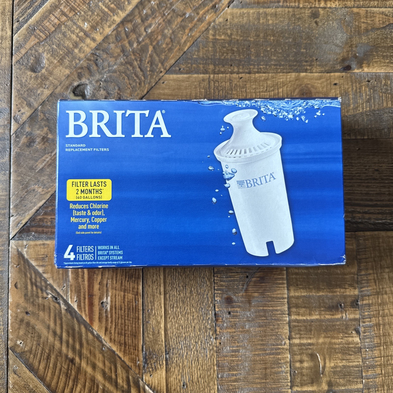 Brita Water Filter Replacement for Pitchers – 4 Count Pack Model 0B03 | New gallery