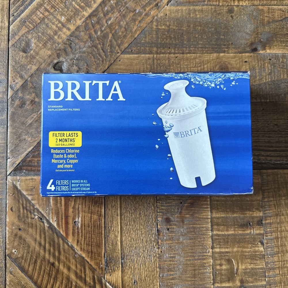 Brita Water Filter Replacement for Pitchers – 4 Count Pack Model 0B03 | New