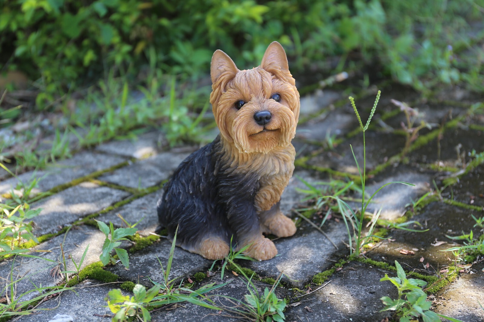 Yorkshire Terrier Dog Sitting/Lying Lifelike Garden Statue Garden Home Decor gallery