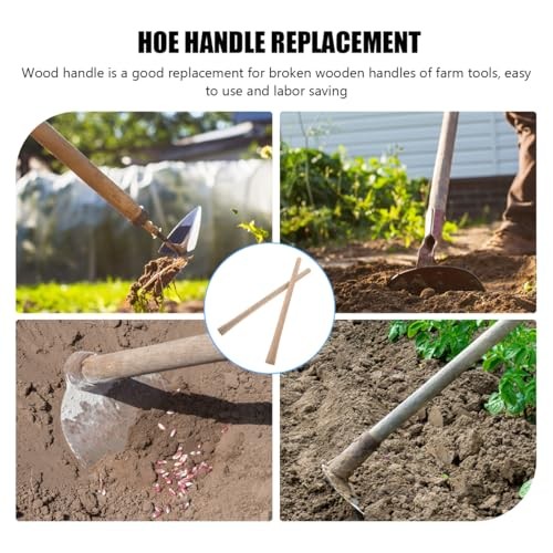 2Pcs Solid Hoe Handle Replacement Durable Hardwood Chopping Hoe Grip 50cm gallery