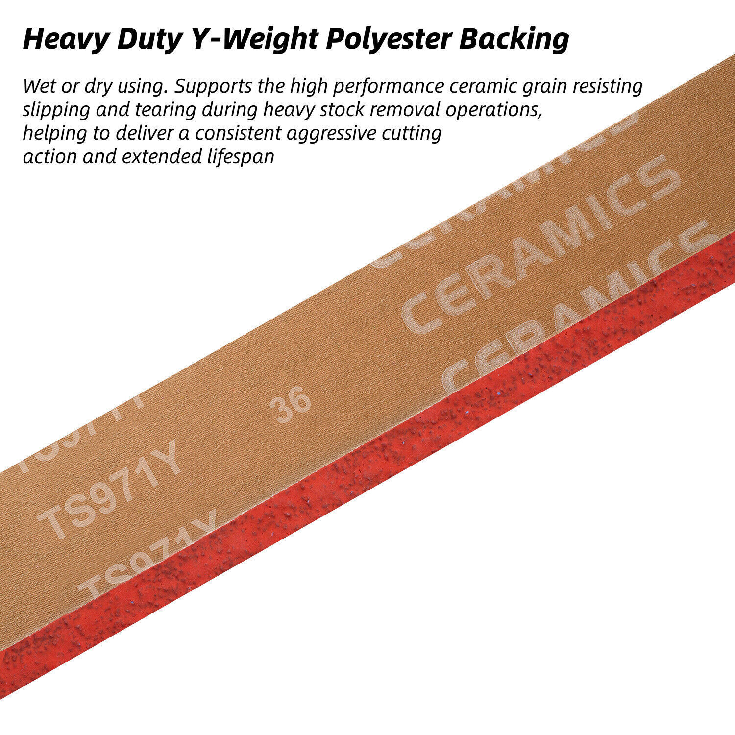 2x42 Inch Ceramic Sanding Belts 36 Grit High-Performance Sander Sharpening Belt gallery