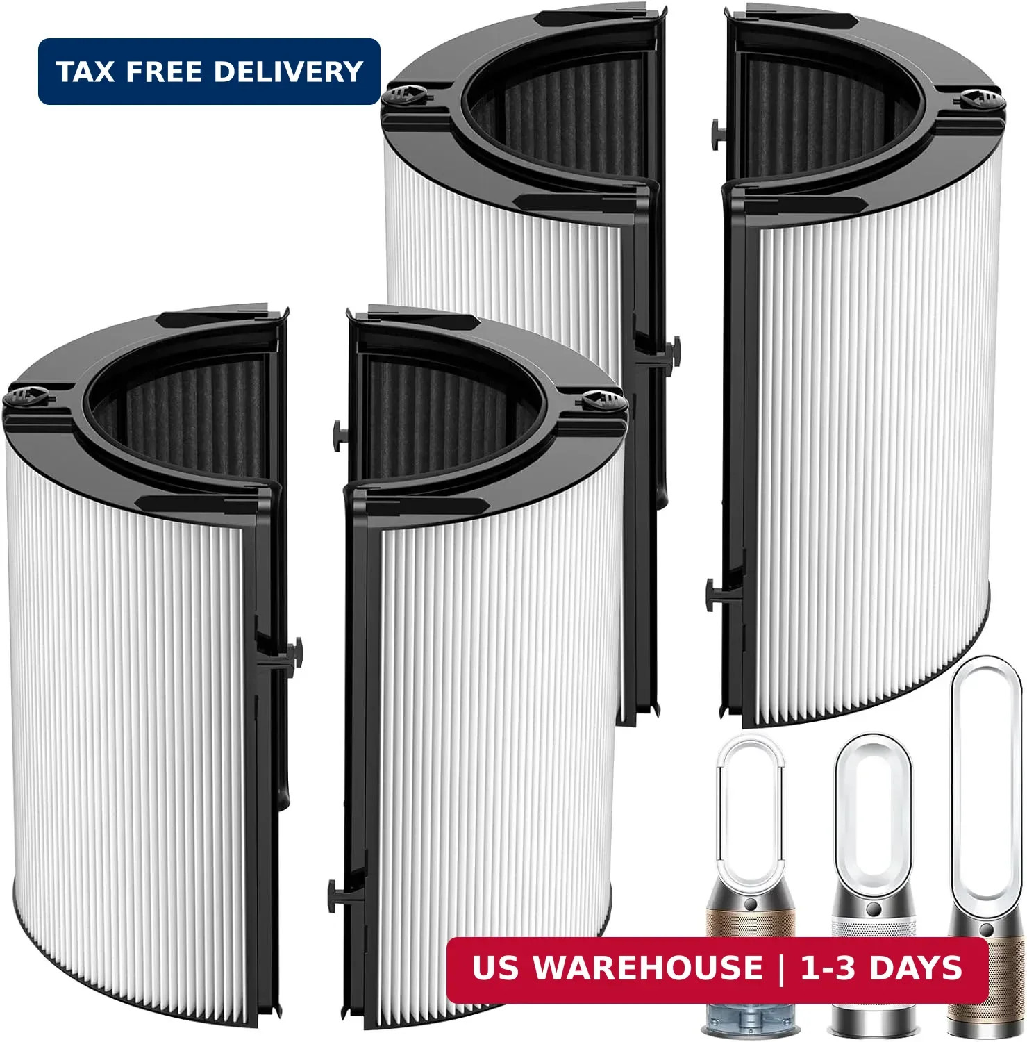 360° Combi Glass H13 Hepa + Activated Carbon Filter Compatible with Dyson HP1 PC gallery