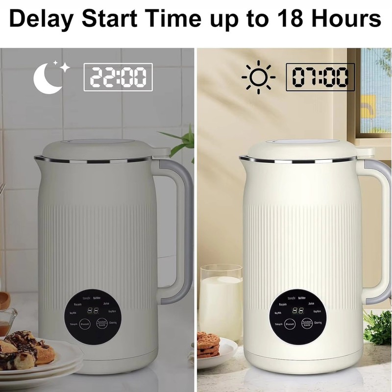8 In 1 Automatic Nut Milk Maker With 12 Blades 50oz Almond Soy Milk Machine US gallery
