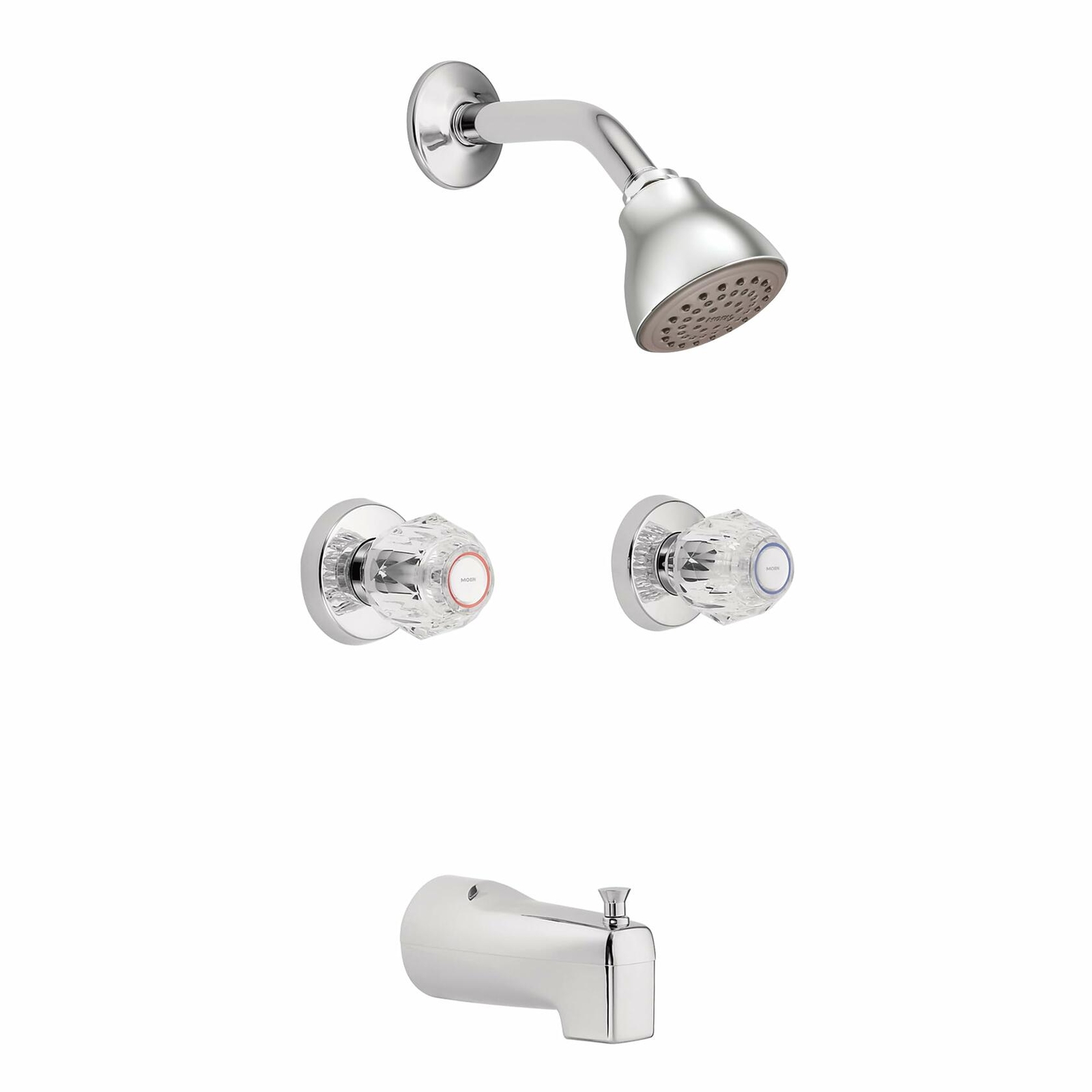 MOEN Chateau 2982EP Two-Handle Tub and Shower Faucet in Chrome (Valve Included) gallery