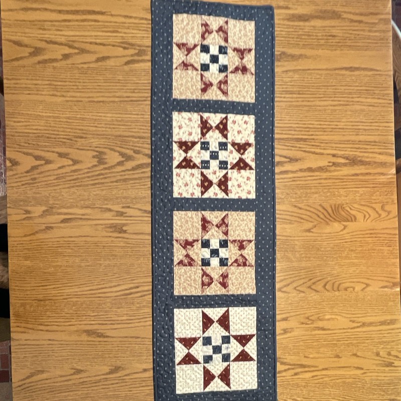 Handmade quilted table runner. Summer, patriotic themed. gallery