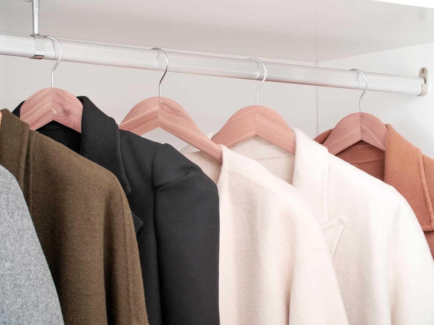 Red Cedar Wood Hangers 6 Pack, Extra Wide Shoulder Wooden Hanger for for Suit... gallery