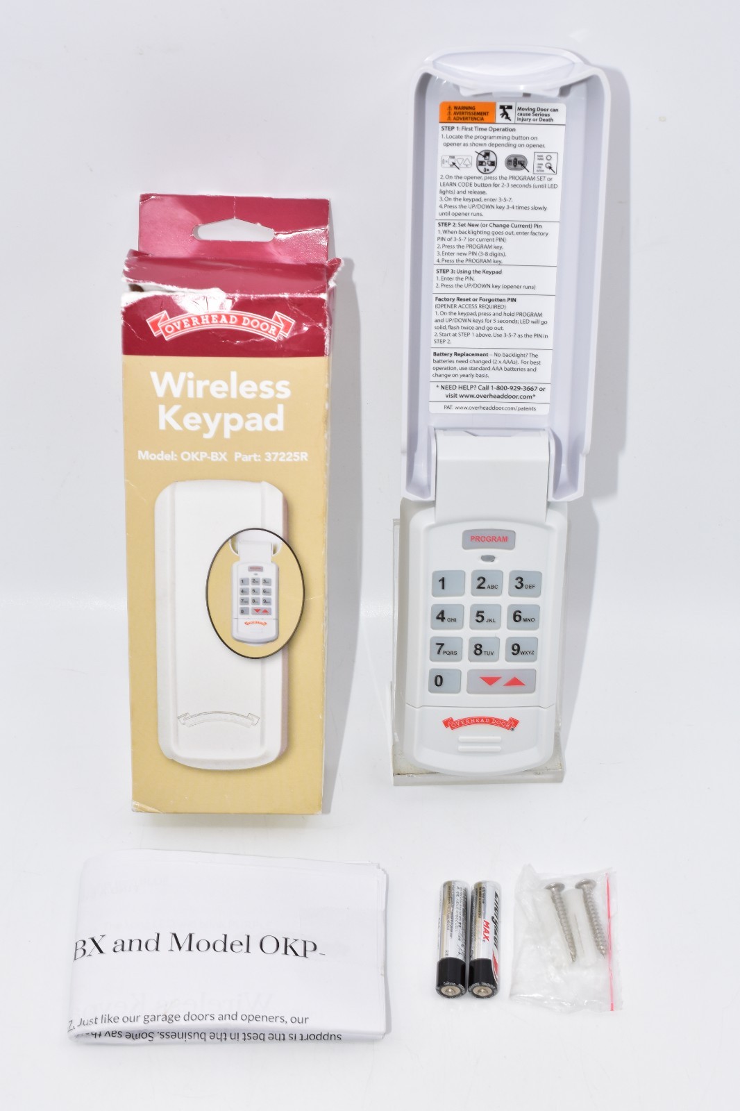 Overhead Door Wireless Garage Keypad OKP-BX 37225R OPEN BOX gallery