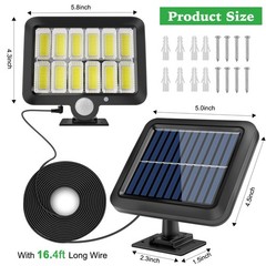 1-4X Outdoor Solar Wall Light LED Motion Sensor Bright Flood Street Lamp 3 Modes