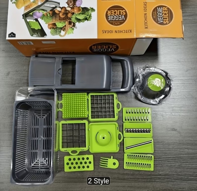 16-in-1 Multifunction Vegetable Chopper & Food Slicer – Kitchen Cutter, Dicer gallery