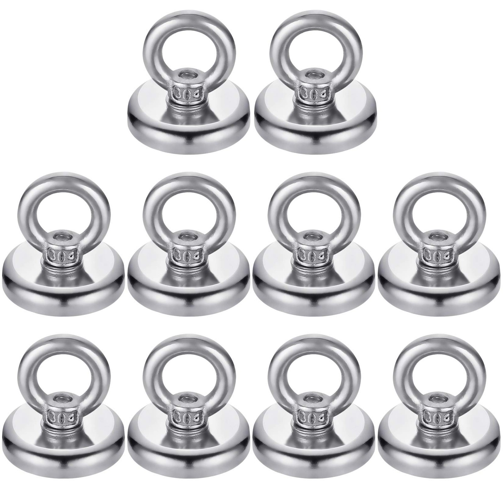 FINDMAG 40 LBS(18KG) Magnetic Hooks Super Strong 10PACK 40LBS, Silver gallery