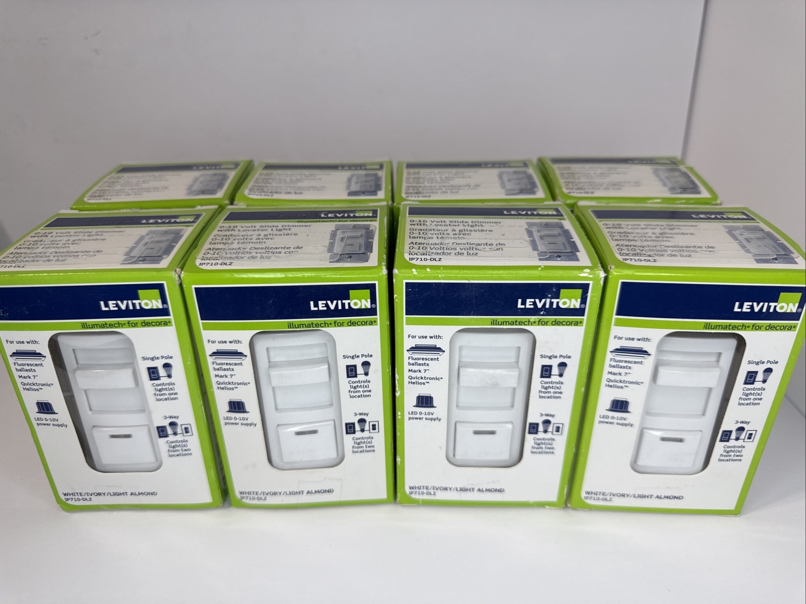 Leviton IP710-DLZ- IllumaTech Slide Dimmer for LED 0-10V Power Supplies Qty8 gallery