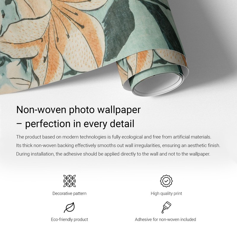 Paste the Wall Wall Mural Modern Feature Wall A Blooming Meadow Among The Trees gallery