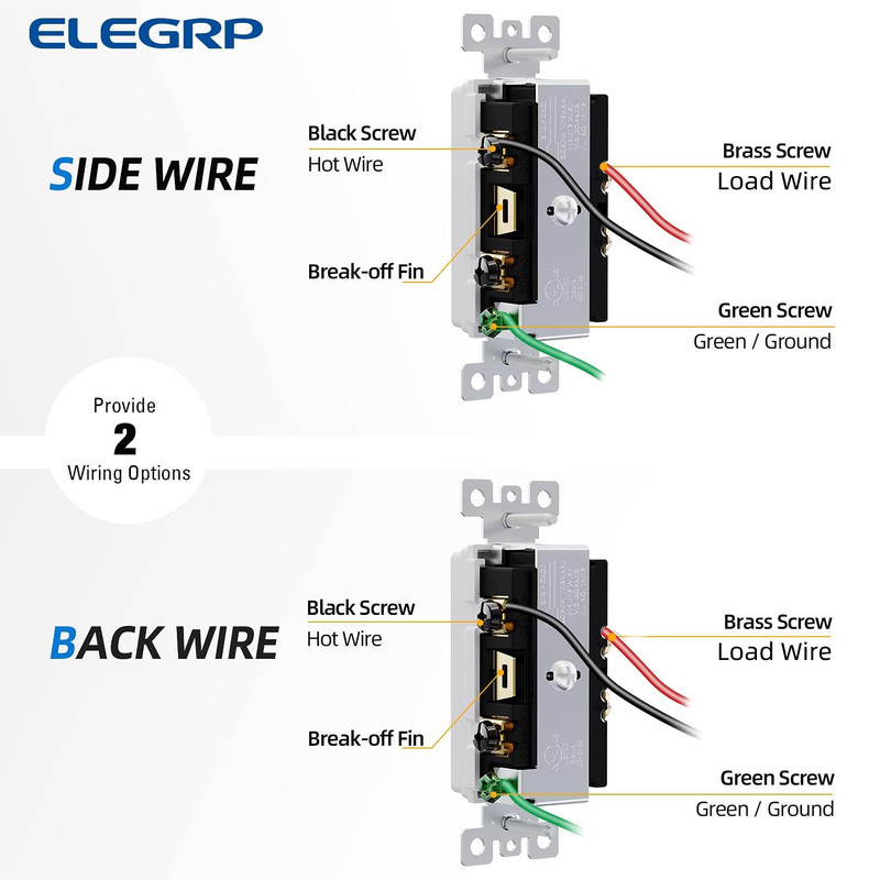 Decorator Triple Rocker Switch, Single Pole Electrical Paddle, 15A 120V In-Wall gallery