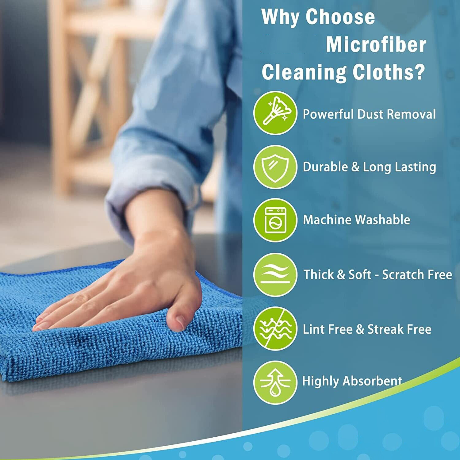 Microfiber Cleaning Cloth Towel Rag Car Polishing No Scratch Detailing Set of 50 gallery