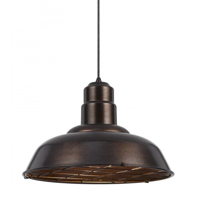 CAL Lighting Ashland Rust Metal Pendant Light, Indoor Dry Rated with Matching Ca gallery