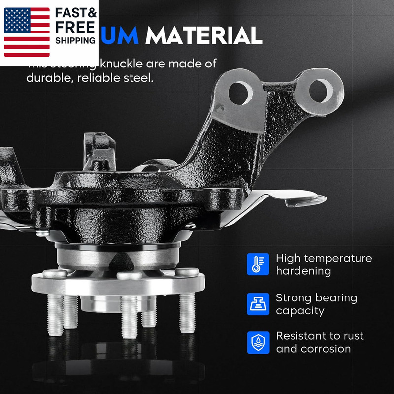 Front Right Side Steering Knuckle & Wheel Hub Toyota Corolla 2009-2013 1.8L 2.4L gallery