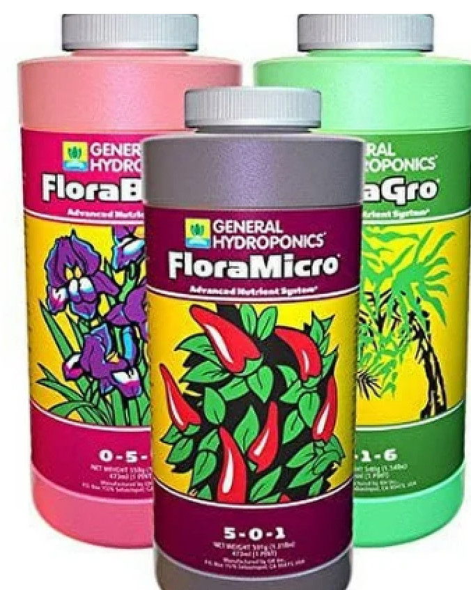 General Hydroponics Flora Series FloraGro FloraBloom FloraMicro 16 fl oz 1 pint gallery