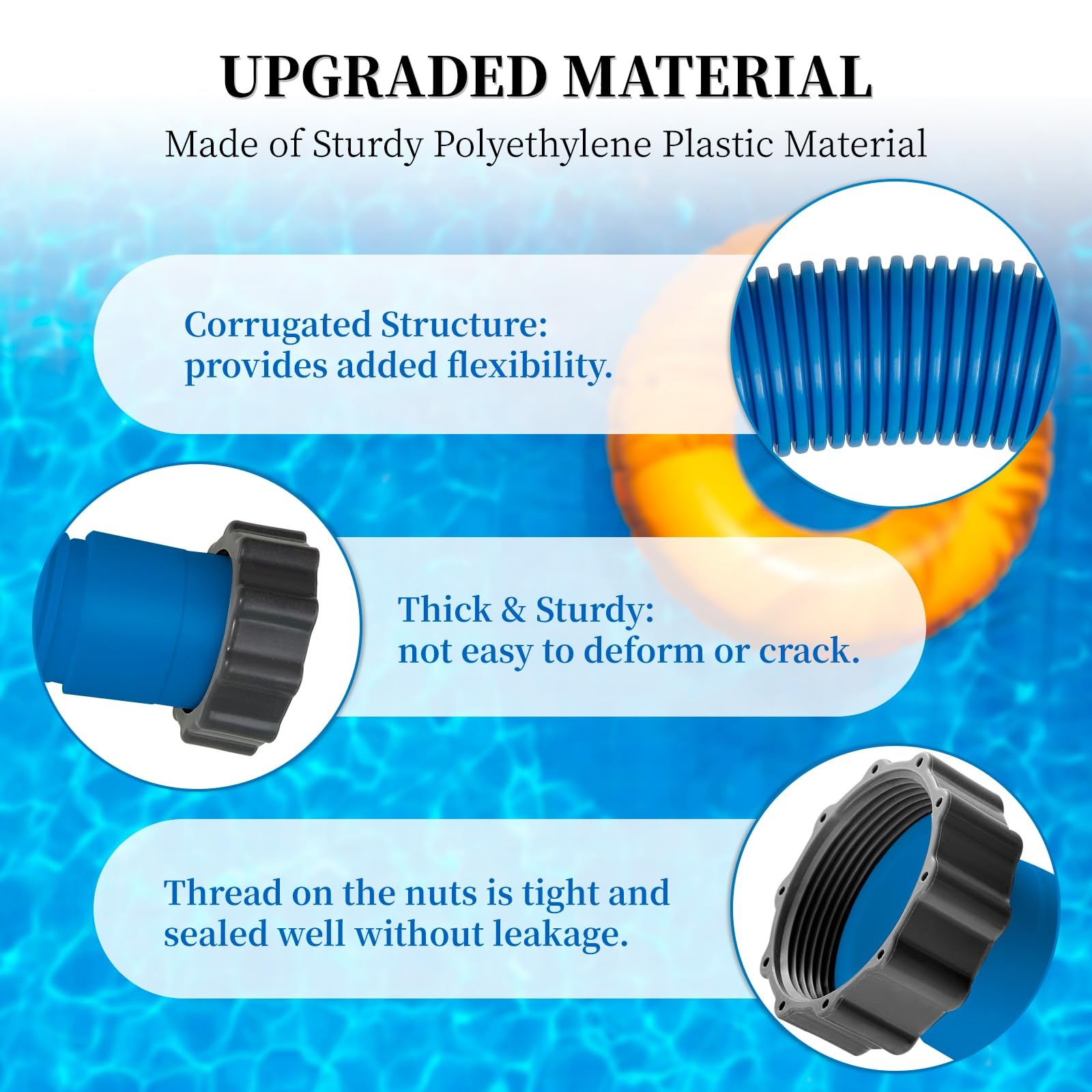 29060E Pool Hoses for Above Ground Pools-1.5" Diameter 59" Long Pool Pump Hos... gallery