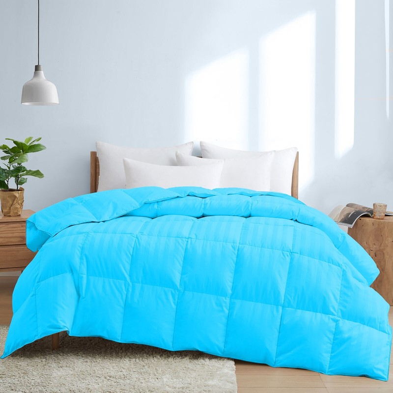 Aqua Blue Stripes Down Alternative Comforter OR Sets 1000 TC Egyptian Cotton gallery