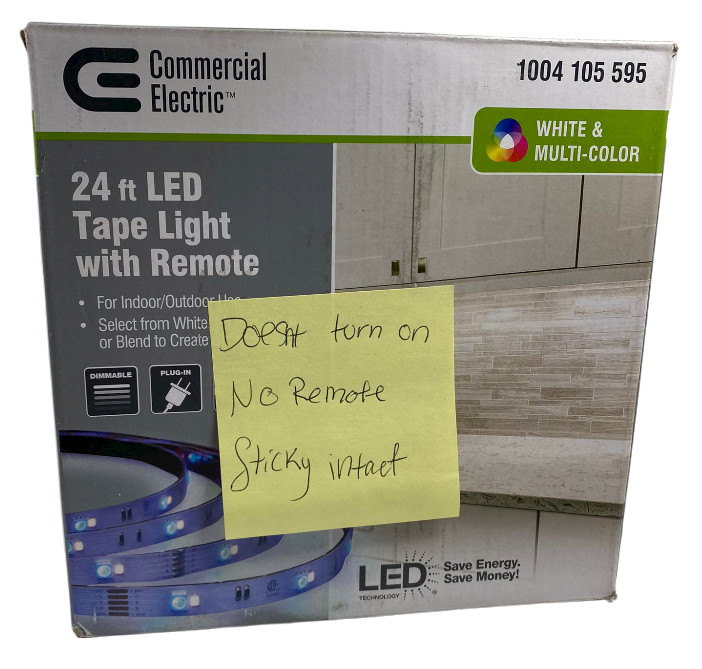 Commercial Electric 24 ft White/Multicolor (RGB+W) Indoor/Outdoor LED Tape Light gallery