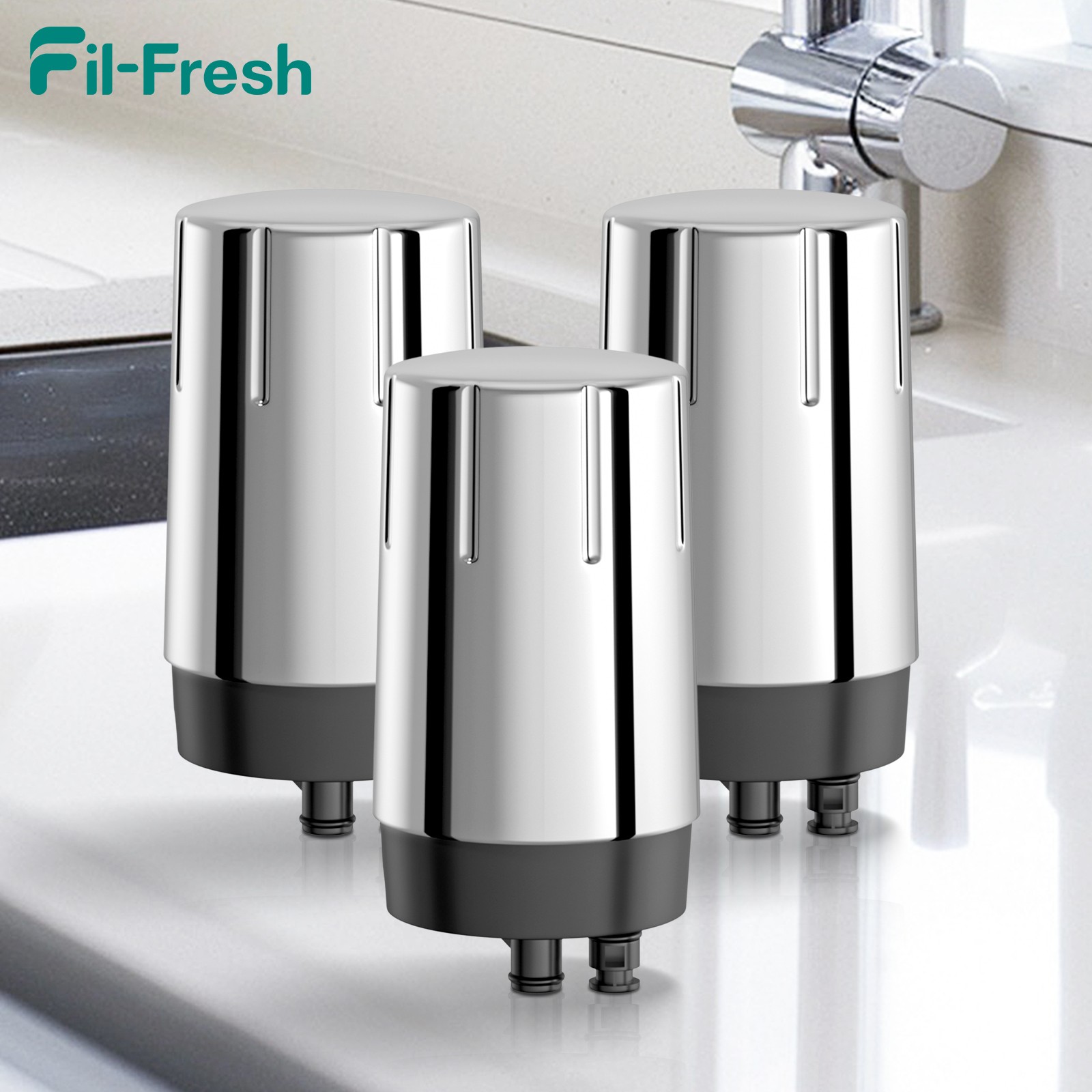 Brita® Faucet Filtration System Faucet Filter Replacement NSF 3-Pack US gallery