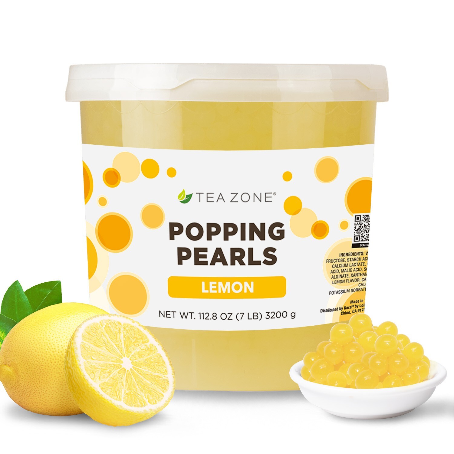 Tea Zone Lemon Popping Pearls/Bursting/Popping Boba (B2064, 7 lbs) for Boba Tea gallery