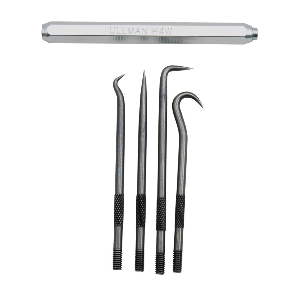 Ullman 4pc Hook and Pick Set w Handle Straight 90 Right Angle Complex USA H4W gallery