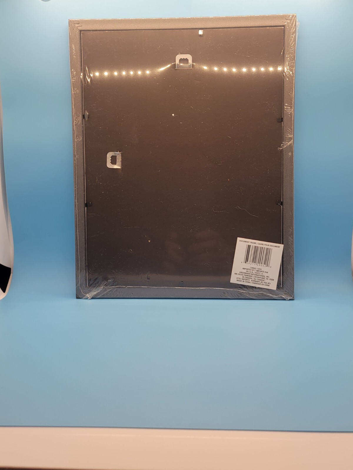 Black Document Frame 8.5x11 Silver Accents Glass Pane Portrait or Landscape gallery