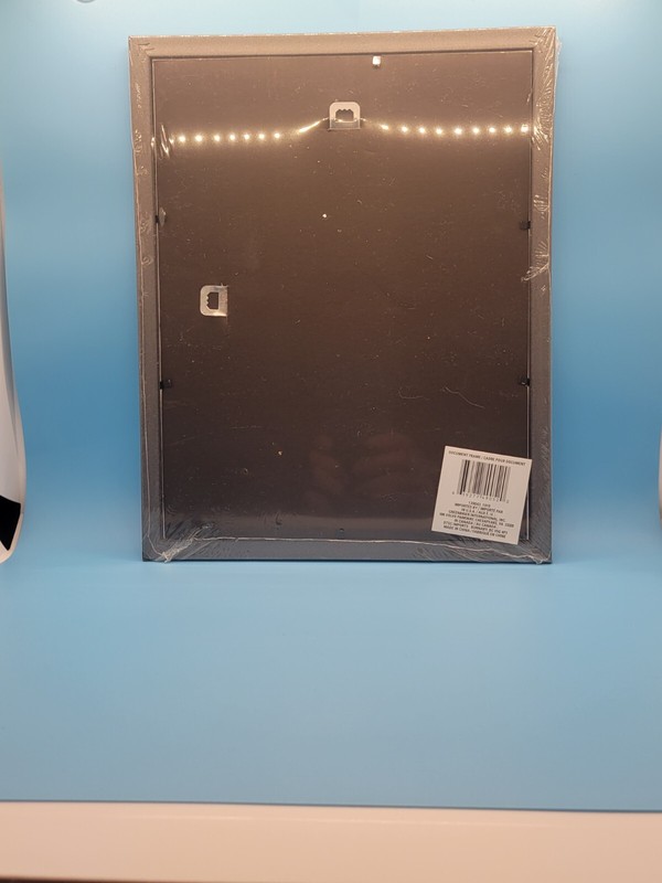 Black Document Frame 8.5x11 Silver Accents Glass Pane Portrait or Landscape gallery