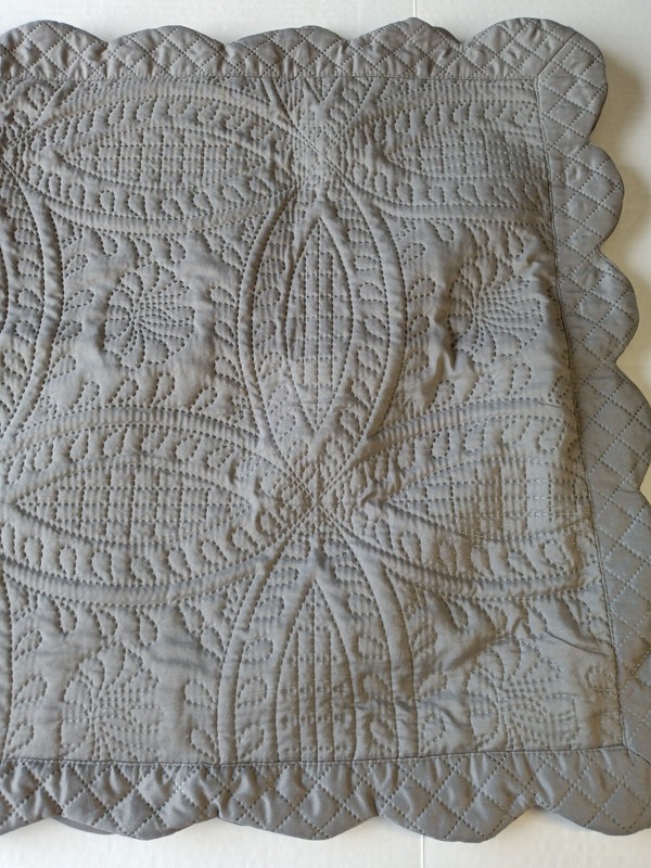 2 Gray Rectangle Quilted Pillow Covers 20 in x 36 in x 2 in gallery