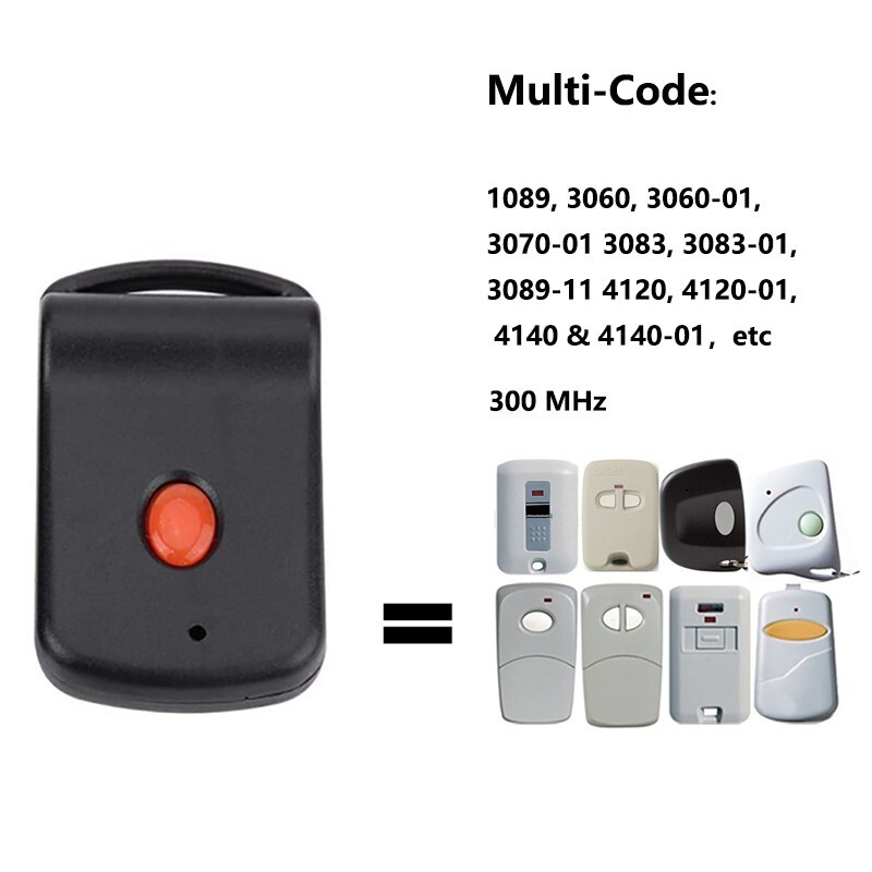 Multi-Code 3089 308911 Gate Garage Door Opener 300MHz 10 DIP Code Remote Control gallery