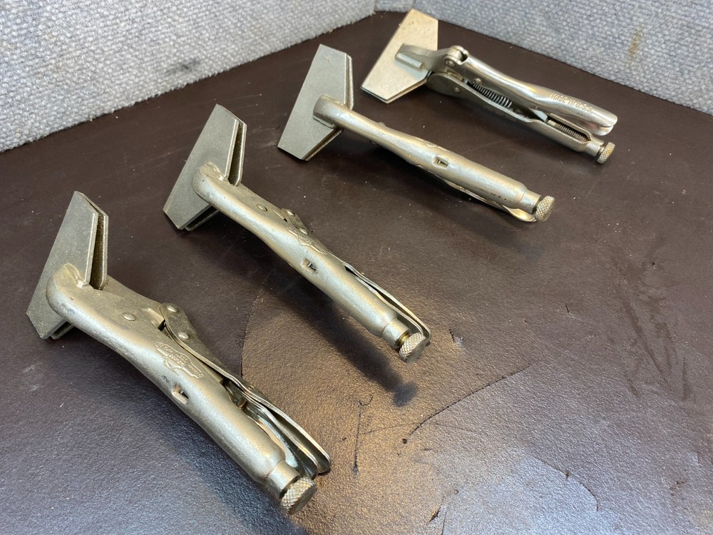 4 PETERSEN DEWITT PLIERS LOCKING SHEET METAL ADJUSTABLE VISE GRIP PLIERS 8R USA