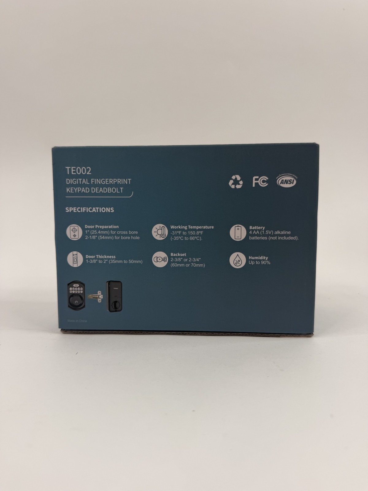 ✅TEEHO TE002 Digital Fingerprint Keypad Deadbolt Security Door (Satin Nickel)✔️ gallery